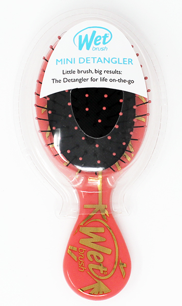 Wet Brush Hair Brush Bright Geos Triangle Pattern Detangler with Soft IntelliFlex Bristles, Mini Tra